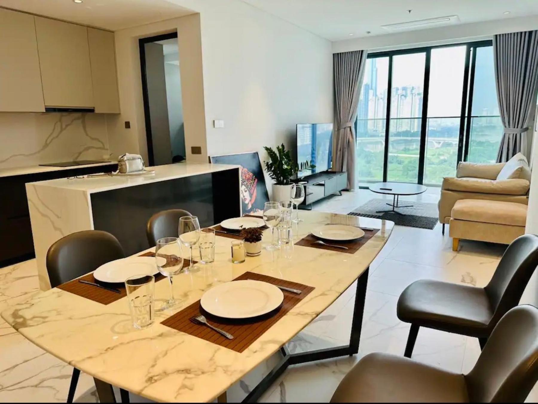 The Crest-Central Saigon Riverside -Free Pool-Gym-Sauna Room-Yoga Room โฮจิมินห์ซิตี้ ภายนอก รูปภาพ