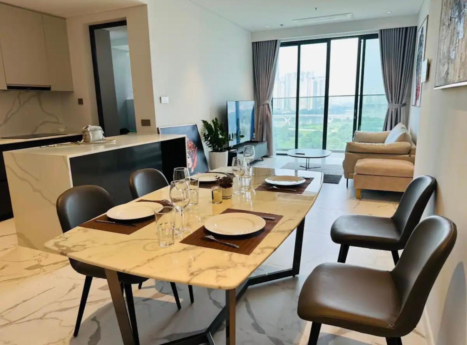 The Crest-Central Saigon Riverside -Free Pool-Gym-Sauna Room-Yoga Room โฮจิมินห์ซิตี้ ภายนอก รูปภาพ